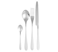 16Pc Cutlery Set, Elegant SIlver Finish Cutlery Set, Modern Stainless Steel Cutlery Set with Rounded Handles Premier Housewares Silver One Size
