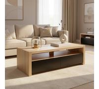 Orsina 2 Drawers And 1 Shelf Coffee Table, Modern Coffee Table That Has Storage, Wooden Coffee Table For Home