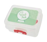 Orsina 3 Compartments Lunch Box, Grub Tub Sticker Tiffin Box With Lock, Lunch Container For Office, Home, Kitchen