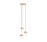 Orsina 3-Light Pendant With Adjustable Cords, Hanging Cluster Lamp With Globe Shades, Cluster Ceiling Fixture in Gold Orsina Gold