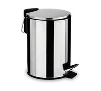 Orsina 3 Litre Pedal Bin With Soft Close Lid, Compact Metal Bin With Removable Inner Bucket, Ideal For Bathrooms in Silver Orsina Silver