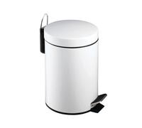 Orsina 3 Litre White Pedal Bin, Metal Waste Bin With Soft Close Lid And Removable Inner Bucket, Pink Finish