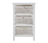 Orsina 3 Maize Baskets White Storage Unit