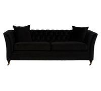 Orsina 3 Seat Button Tufted Onyx Sofa,settee With Wooden Legs,chesterfield Sofa With Matching Cushions,lounge Sofa