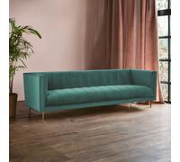 Orsina 3 Seat Pink Sofa, Plush Pink Velvet Upholstered Settee Sofa, Classic Style Sofa Couch For Outdoor Patio in Green Orsina Green