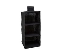 3 Section Black Hanging Garment Organiser Premier Housewares Black One Size