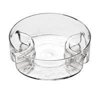 Orsina 3 Section Curved Sided Glass Serving Dish in Clear Orsina Clear