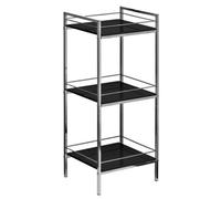 Premier Housewares 3 Tier Black High Gloss Shelf Unit