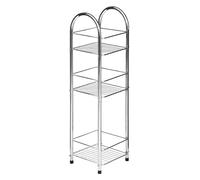 Orsina 3 Tier Chrome Storage Stand With Non-Slip Feet, Chrome Bathroom Shelf, Hanging Bathroom Shelf For Toiletries in Silver Orsina Silver