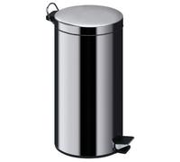 Orsina 30 Litre Stainless Steel Pedal Waste Bin, Hands-Free Kitchen Bin With Chrome Handle, Durable Round Bin in Silver Orsina Silver