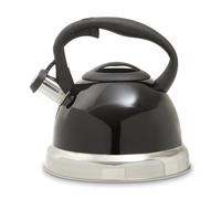 Orsina 3000ml Pink Whistling Kettle, Stainless Steel Stovetop Kettle With Whistle & Cool Touch Handle, Pink Finish in Black Orsina Black