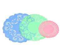 Orsina 30Pcs Paper Doilies Set, Pink Green Blue Mats, Round Lace Paper, Serving Doily Sheets, Party Table Decor Orsina Multicolor