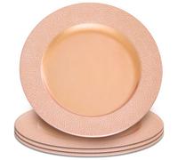 Orsina 33Cm Set Of 4 Peble Effect Charger Plate Set, Versatile Dinnerware Set Charger Plates For All Ocassions
