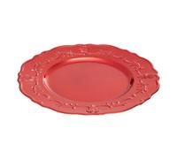 Orsina 33Cm Set Of 4 Red Baroque Charger Plate Set, Versatile Dinnerware Set Charger Plates For All Ocassions