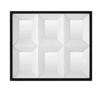 Orsina 3D Box Design Square Collage Photo Frame, Picture Frame With Black Border, Image Holder With Sturdy Hooks Orsina Black