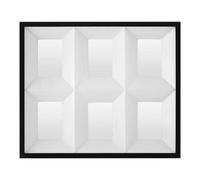 3D Box Design Square Collage Photo Frame Premier Housewares Black One Size