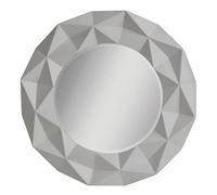 Orsina 3D Effect Grey High Gloss Wall Mirror, Easy To Clean Bedroom Wall Mirror, High-Quality Large Mirror