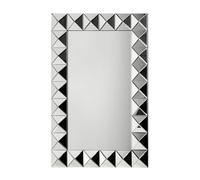 Lidia 3D Effect Rectangular Wall Mirror Premier Housewares Black One Size