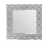Orsina 3D Effect Wall Mirror With Grey High Gloss, Easy To Clean Bedroom Wall Mirror, High-Quality Decor Mirror
