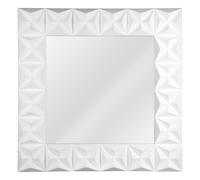 Orsina 3D Effect Wall Mirror with High Gloss Finish in White Orsina White