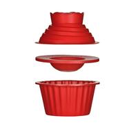 Orsina 3Pc Giant Cupcake Set in Red Orsina Red