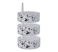 Orsina 3Pc Speckled Plastic Rotary Storage Set in White Orsina White
