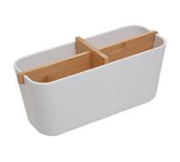 Orsina 4 Compartment White Organizer, Eco-Friendly Desk Organizers, Sub-Grid Drawer Organizer, Cupboard Organizer