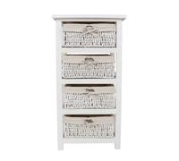 Orsina 4 Maize Baskets White Storage Unit