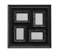 Orsina 4 Photo Cream Plastic Multi-Photo Frame, Elegant Picture Holder, Frame With Landscape & Portrait Orientation in Black Orsina Black