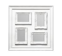 Orsina 4 Photo Cream Plastic Multi-Photo Frame, Elegant Picture Holder, Frame With Landscape & Portrait Orientation in White Orsina White