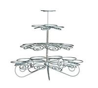 Orsina 4 Tier Silver Wire 23 Cups Cupcake Stand Orsina Silver