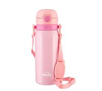 Orsina 450ml Blue Drinks Bottle, Double-Walled Water Bottle With Lid, Leak-Proof Bottle For Cold & Hot Beverages in Pink Orsina Pink