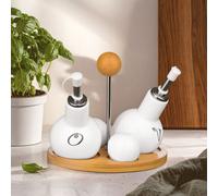 Orsina 4pc Round Condiment Set in White Orsina White