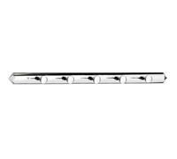 Dara 5 Hook Sleek Wall Hanger - Silver