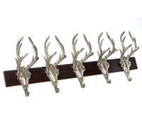 Orsina 5 Stag Head Wall Mountable Hanger, Christmas Design Cloth Hanger, Coat Hanger With 5 Decorative Hooks