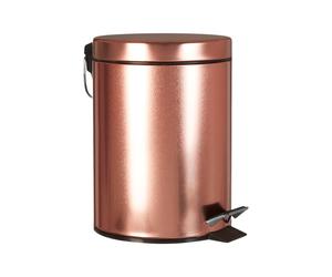 Orsina 5000ml Rose Gold Pedal Bin, Stylish Metal Waste Bin With Soft Close Lid & Removable Inner Bucket, Elegant Orsina Gold