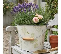 Orsina 5L Round Bucket with Handle, Durable Plastic Construction in Classic White, Ideal for Cleaning, Gardening in Natural Orsina Natural