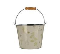 Orsina 5L Round Bucket With Handle, Durable Plastic Construction In Classic White, Ideal For Cleaning, Gardening,