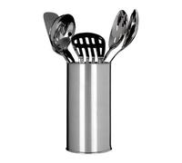 5pc Stainless Steel kitchen Utensils Set,Cooking Tool Set With Spoon, Ladle, Masher, Slotted Spoon & Turner