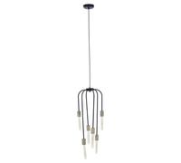 Interiors by Premier Lagona 6 Bulb Pendant Light Premier Housewares Black One Size