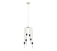 Interiors by Premier Lagona 6 Bulb Pendant Light Premier Housewares Gold One Size