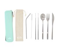 6-Piece Silver Finish Cutlery Set with Box silver-coloured