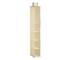 Orsina 6 Section Cream Hanging Shoe Organiser