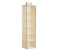 6-Section Hanging Garment Organiser - Cream