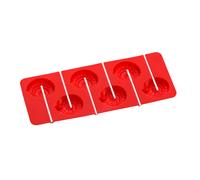 Orsina 6 Shell Moulds & 12 Sticks, Flexible Cake Pop Silicone Mold, Ideal for Baking, Freezing & Shell Mold Casting in Red Orsina Red