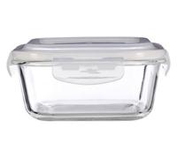 Orsina 800Ml Glass Container, Borosilicate Glass With Airtight Bpa-Free White Clip-On Lid