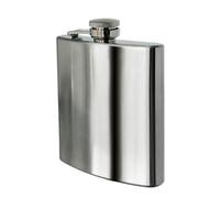 8oz Hip Flask in Stainless Steel silver-coloured