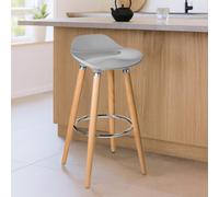 Orsina Abs And Beech Wood Bar Stool, Space-Saver Kitchen Bar Stool, Footrest Barstool Bench