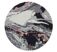 Orsina Abstract Multicolour Round Rug, Hand-Tufted Wool And Cotton Rug For Living Room & Bedroom