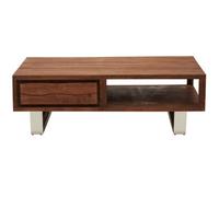 Orsina Acacia Coffee Table, Two-Tier Wooden Coffee Table With Storage, Contemporary Living Room Centre Table